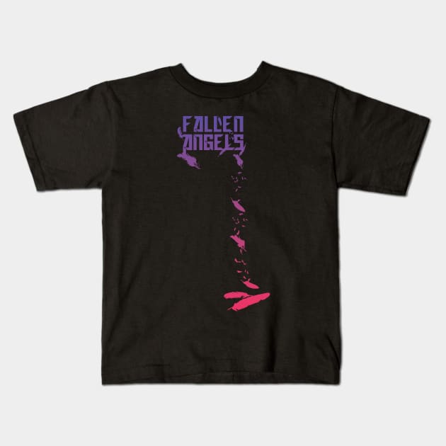 Fallen angels-pink/purple Kids T-Shirt by God Given apparel